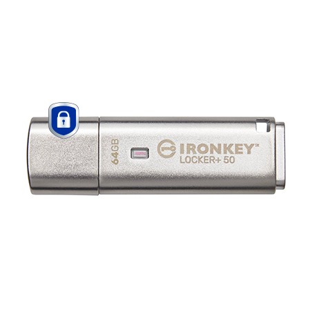 Kingston IronKey Locker+ 50 (IKLP50/64GB) – Secure USB
